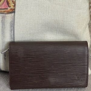 ⭐️COA⭐️LOUIS VUITTON Brown Epi Leather Porte Monnaie Wallet~Beautiful💯Authentic